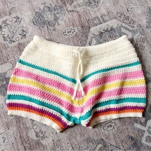 NWOT Rainbow Knit Shorts